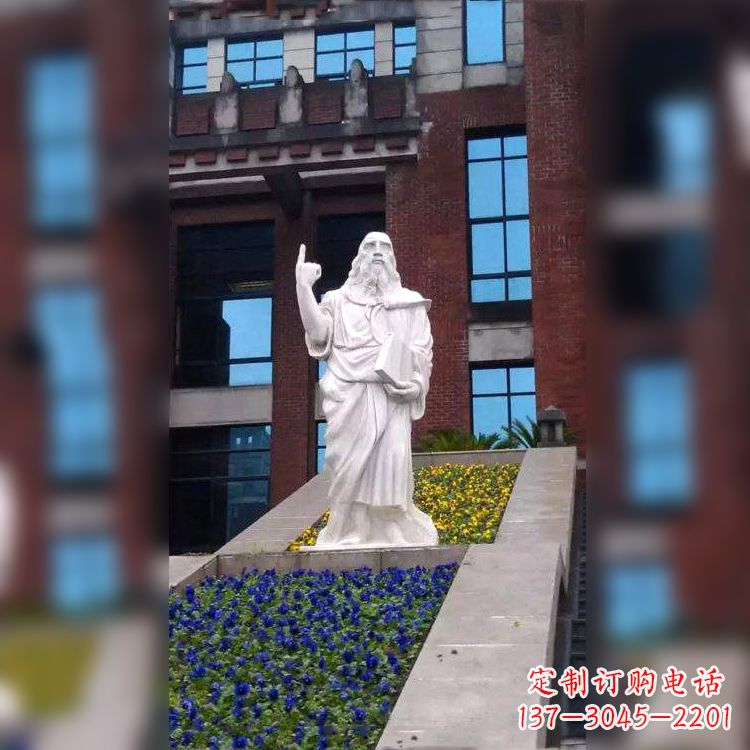 济宁柏拉图精美石雕像，传承哲学大师的精神