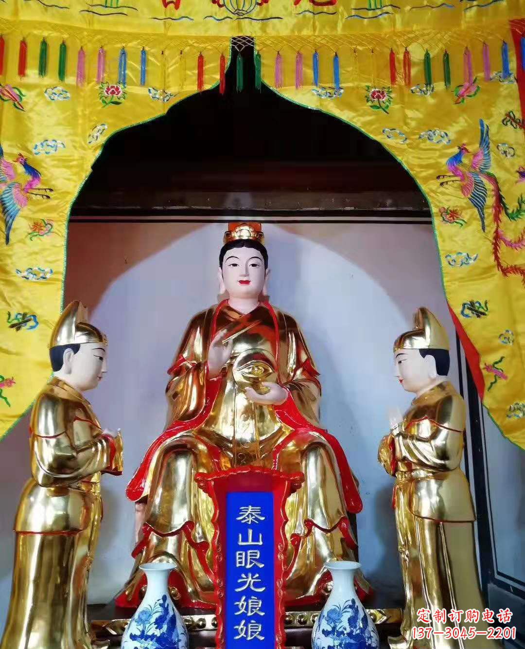 济宁玻璃钢彩绘佛像雕塑寺庙景观雕塑 