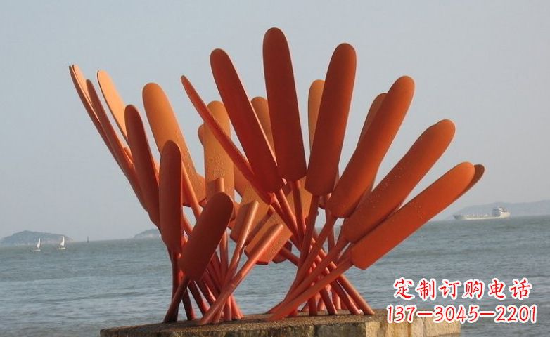 济宁精美不锈钢船桨雕塑