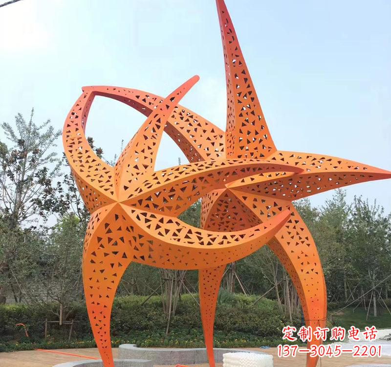 济宁不锈钢海星海洋动物雕塑——美丽的海洋艺术