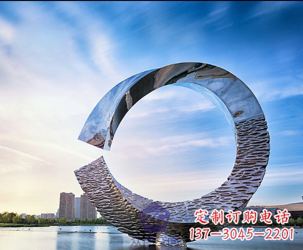 济宁环绕世界的不锈钢景观雕塑