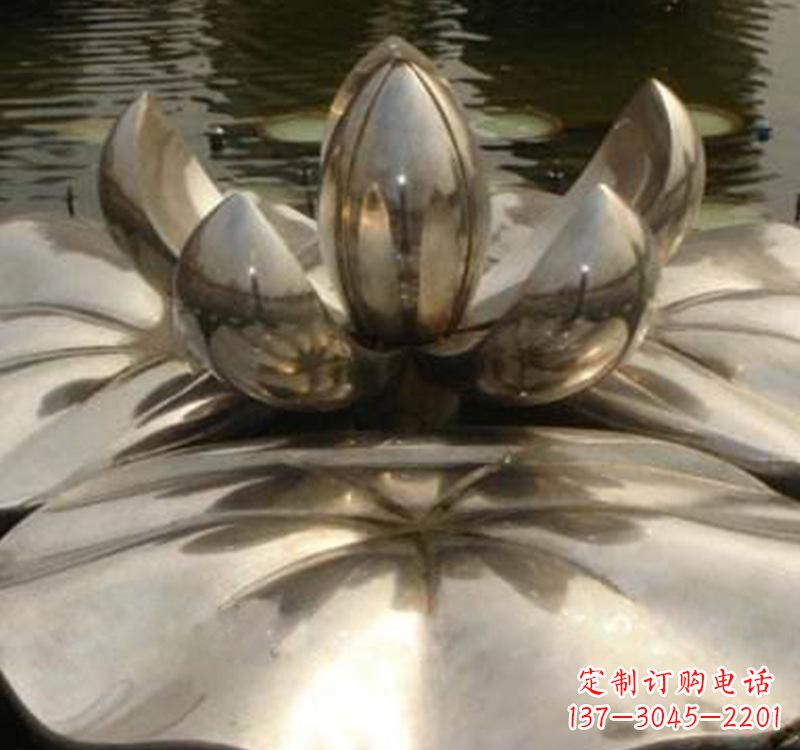 济宁不锈钢莲花喷泉雕塑