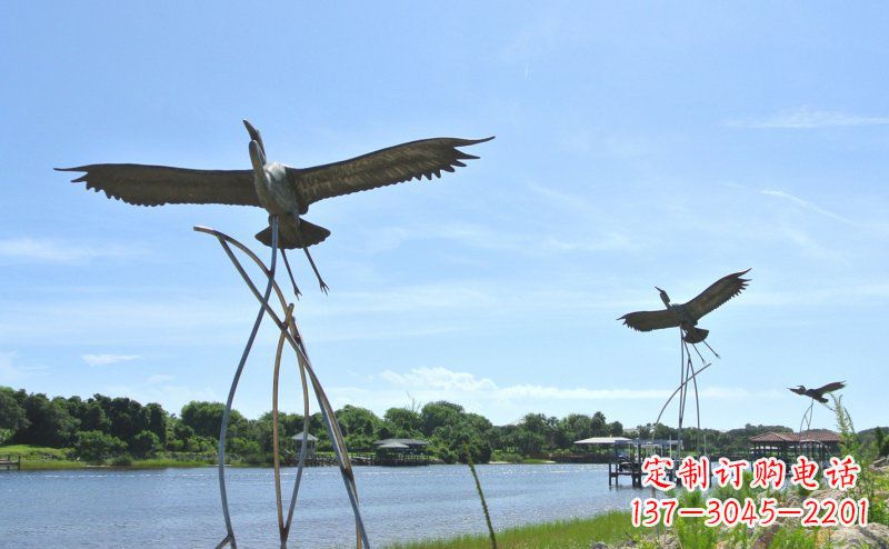 济宁不锈钢仙鹤雕塑 (3)