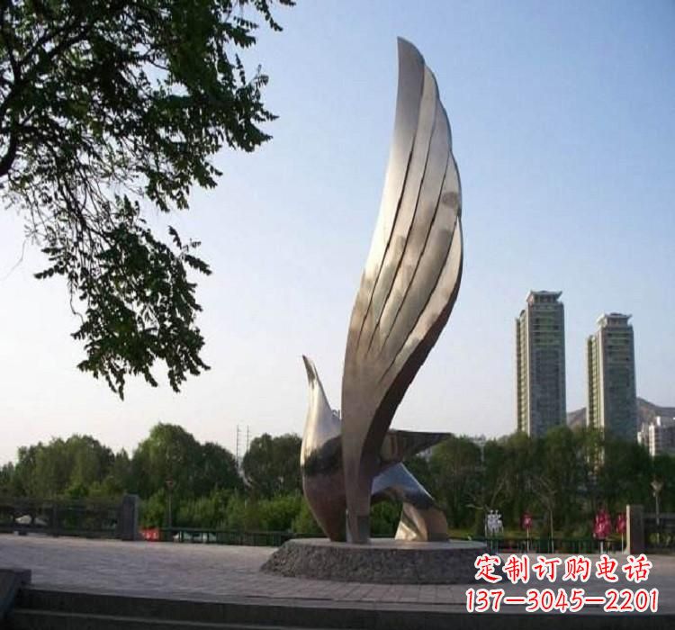 济宁不锈钢艺术翅膀雕塑