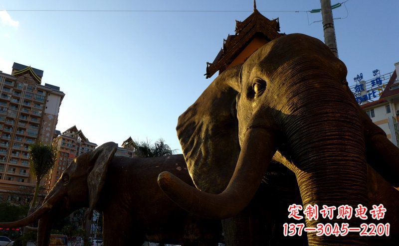 济宁步行街上的大象雕塑——给街道带来活力