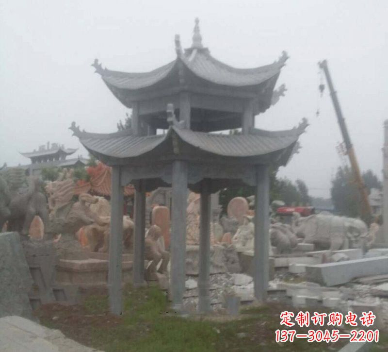 济宁大理石六角凉亭石雕
