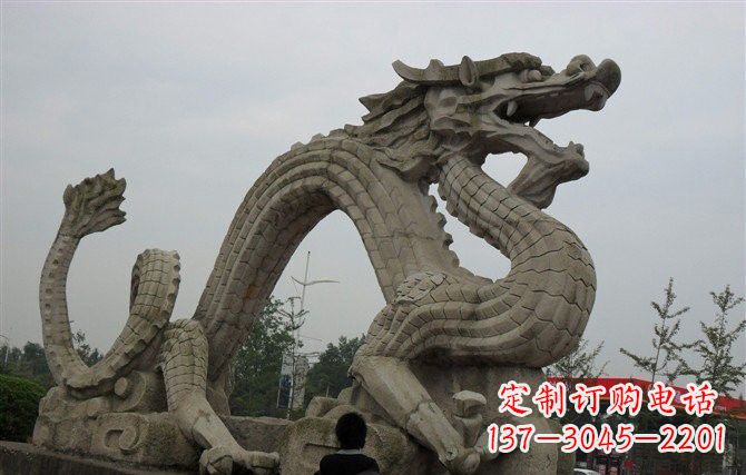 济宁大理石龙雕塑 (2)