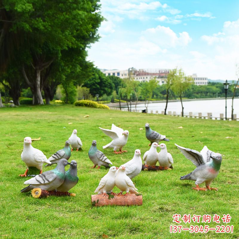 济宁大学雕塑手举和平鸽