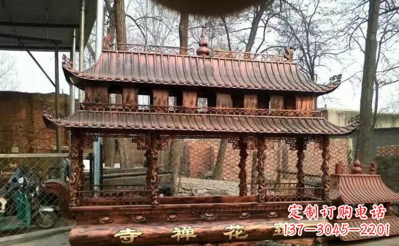 济宁方形寺庙香炉铜雕