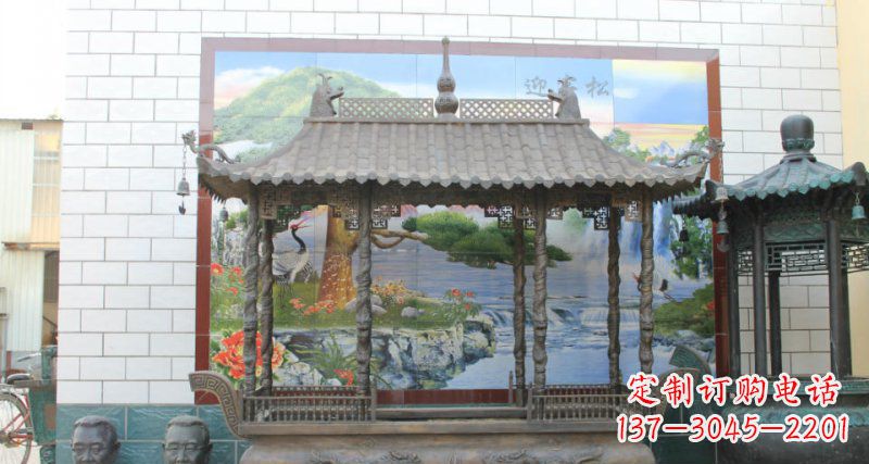 济宁方形香炉寺庙铜雕塑