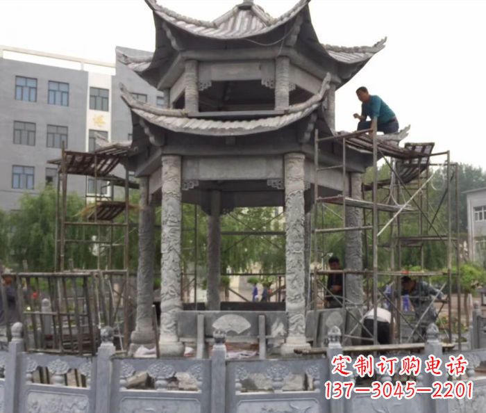 济宁仿古双层石雕凉亭