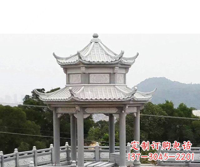 济宁仿古双层石雕凉亭