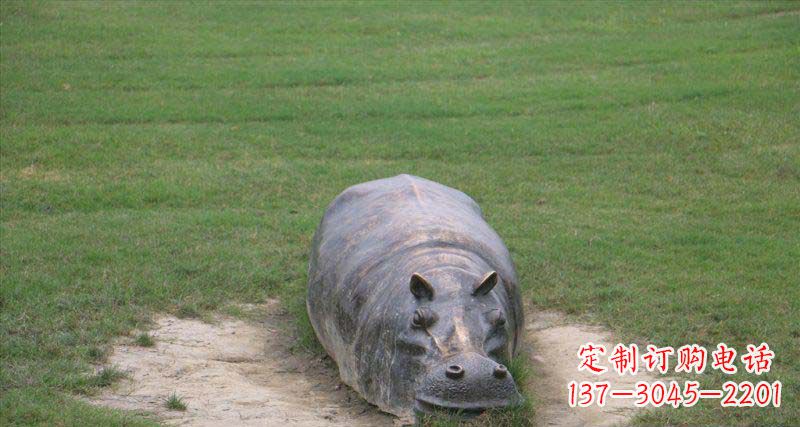 济宁铜雕河马雕塑