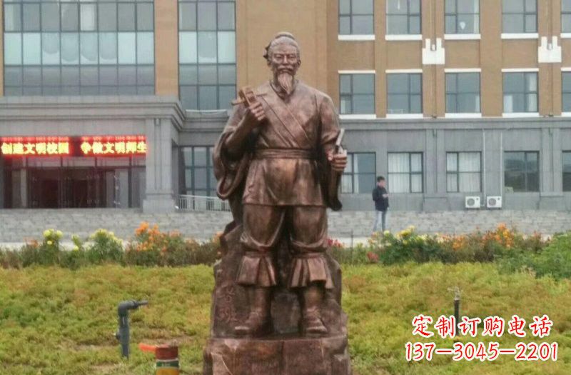 济宁传承古代名人铜雕——鲁班雕像