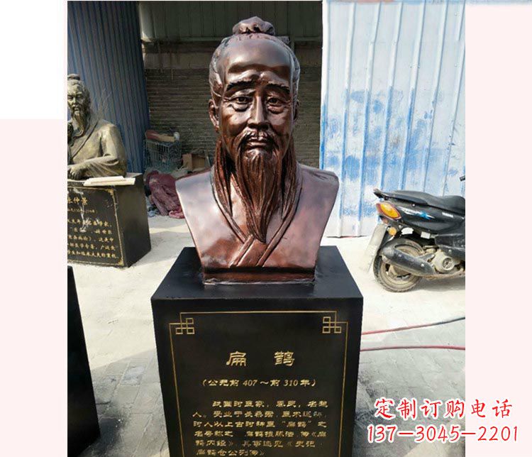 济宁铸造古代名医扁鹊胸像，展现生命的传承之美