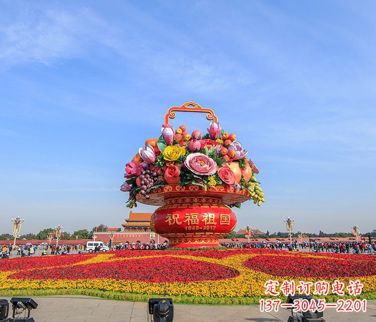 济宁大型不锈钢花篮雕塑，艺术缔造美好景观