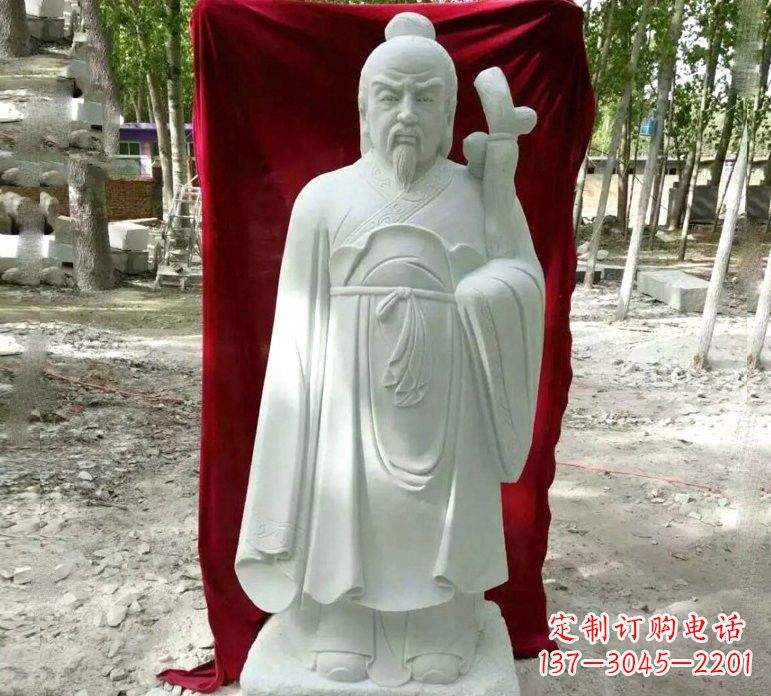 济宁汉白玉古代名医华佗雕塑