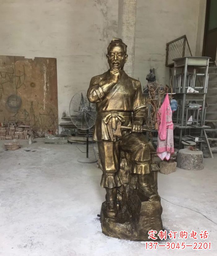 济宁鲁班古代名人铜雕