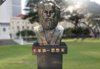 济宁马克思胸像铜雕，悠久历史的象征