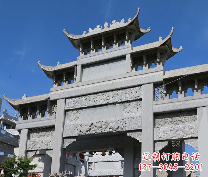 济宁定制牌坊石雕，纪念无价的美好记忆