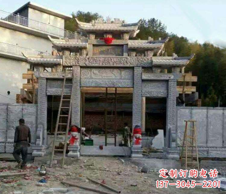 济宁三门仿古石雕牌坊打造质感升级的精致建筑