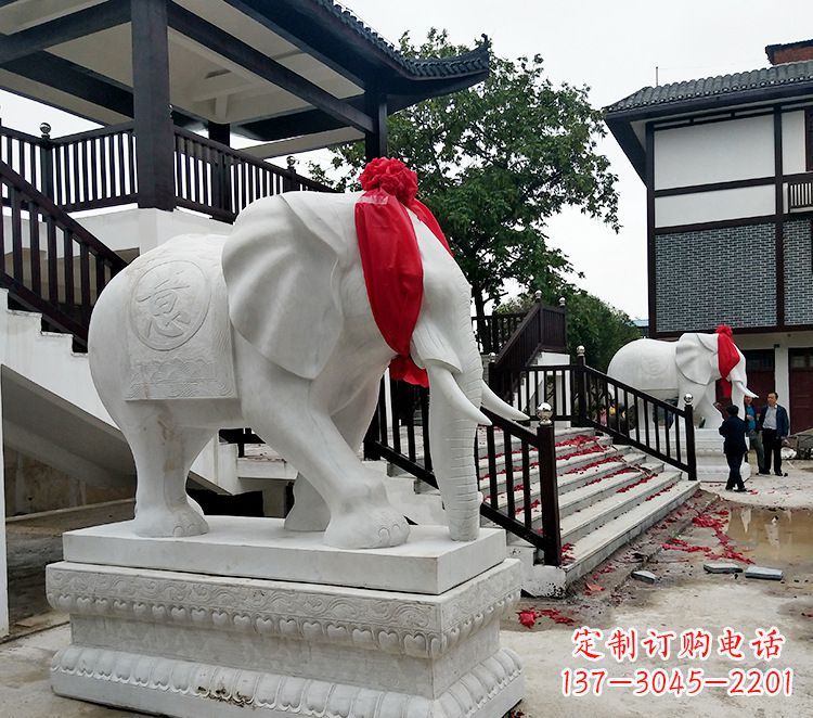 济宁迎接观音祝福的精美大象观音栏杆