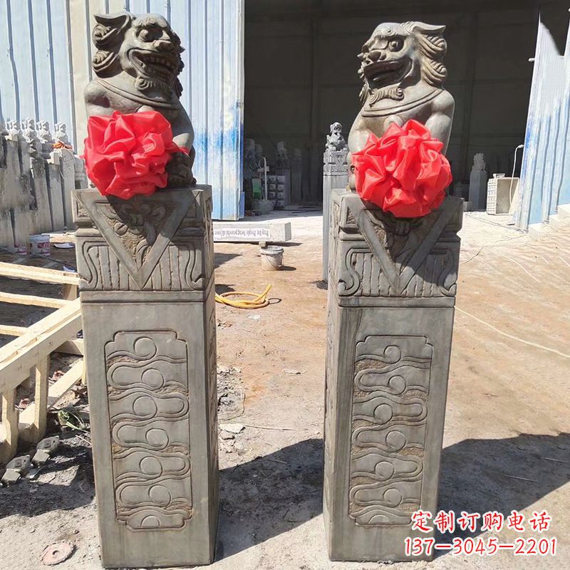 济宁石狮子栓马桩