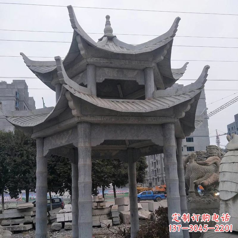 济宁双层八角石雕凉亭