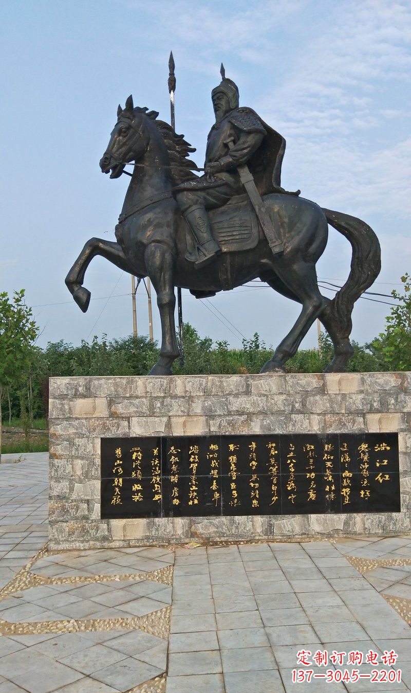 济宁铜雕古代名人岳飞