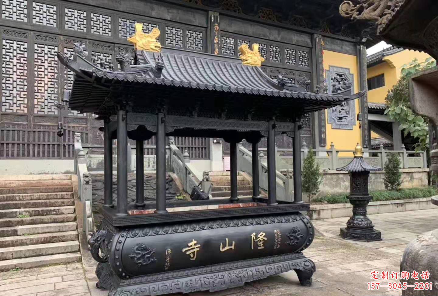 济宁铜雕香炉寺庙景观户外摆件