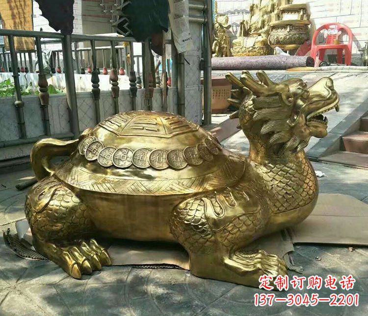 济宁铜雕镇宅神兽龙龟雕塑