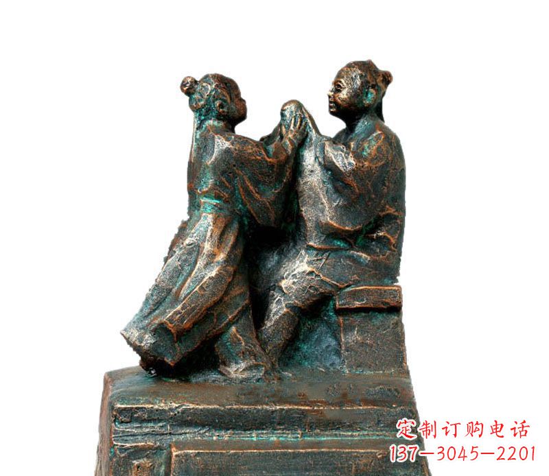 济宁校园古代孔融让梨人物铜雕