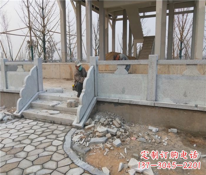 济宁园林景观大理石桥栏板石雕_2 (2)
