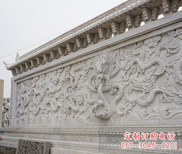 济宁园林九龙壁石雕影壁 (5)